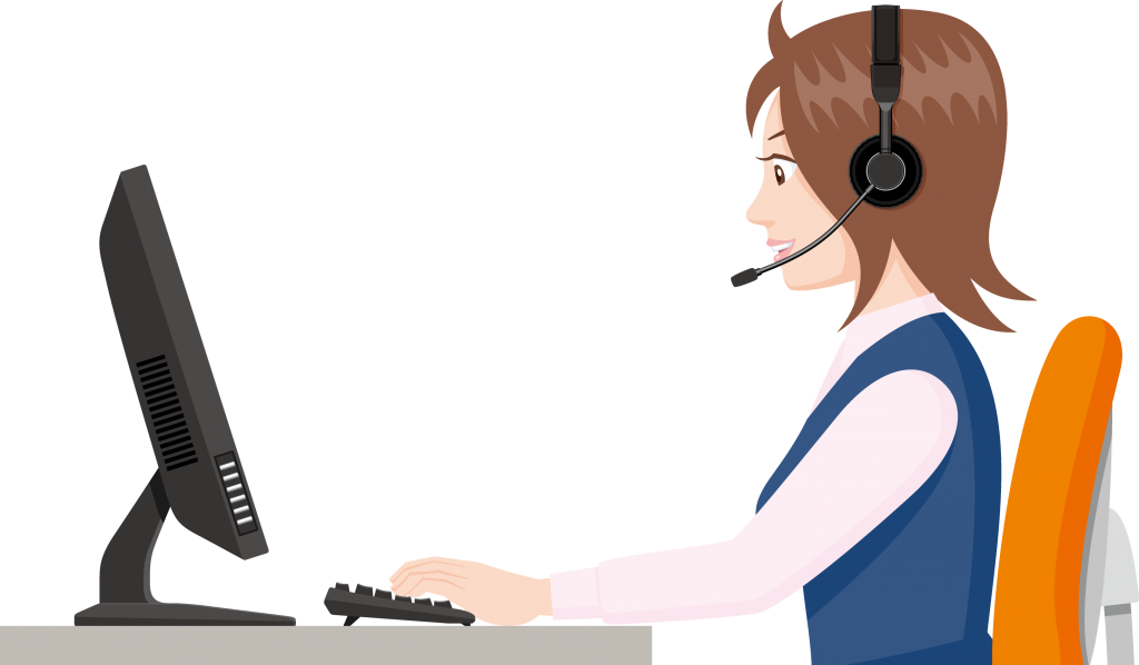 女性オペレーターのイラスト